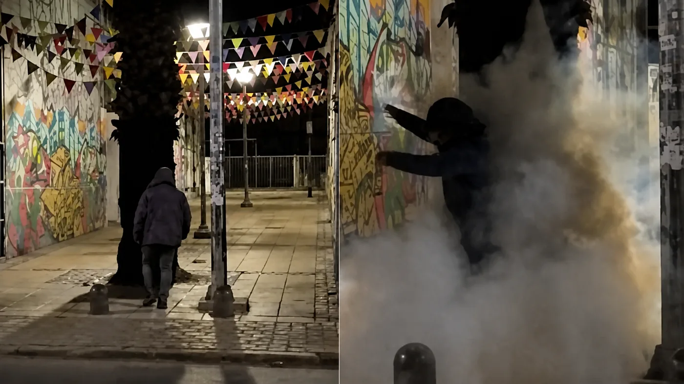 Dispositivo libera una nube de humo para disuadir a quienes orinan en calles de Valparaíso