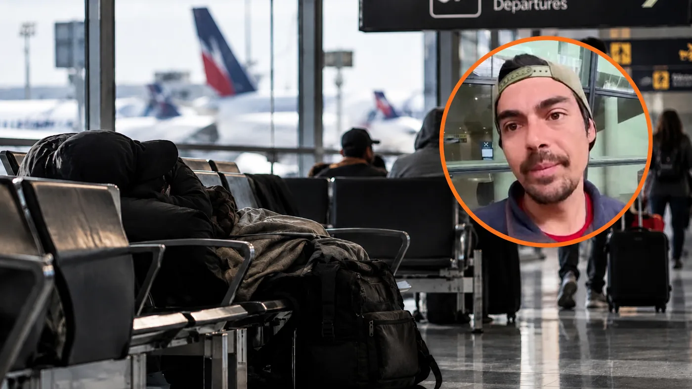 Héctor, uno de los 62 habitantes del aeropuerto de Santiago: “Me gustaría tener una familia, trabajo y mi casa”