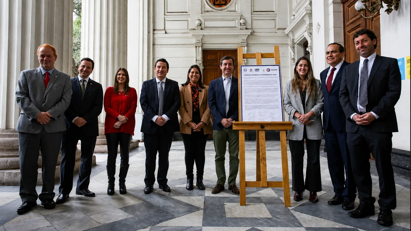 Partidos oficialistas suscriben compromiso contra la violencia a siete años del 18-O